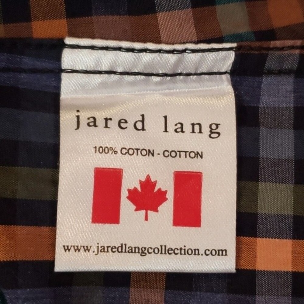JARED LANG Plaid Button Front Shirt size L - Picture 9 of 9